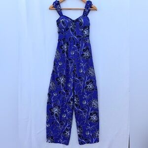 Floral Print Jumpsuit in‎ Blue